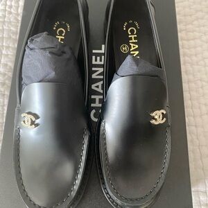 Chanel calfskin crystal loafer 35.5C fits size 6